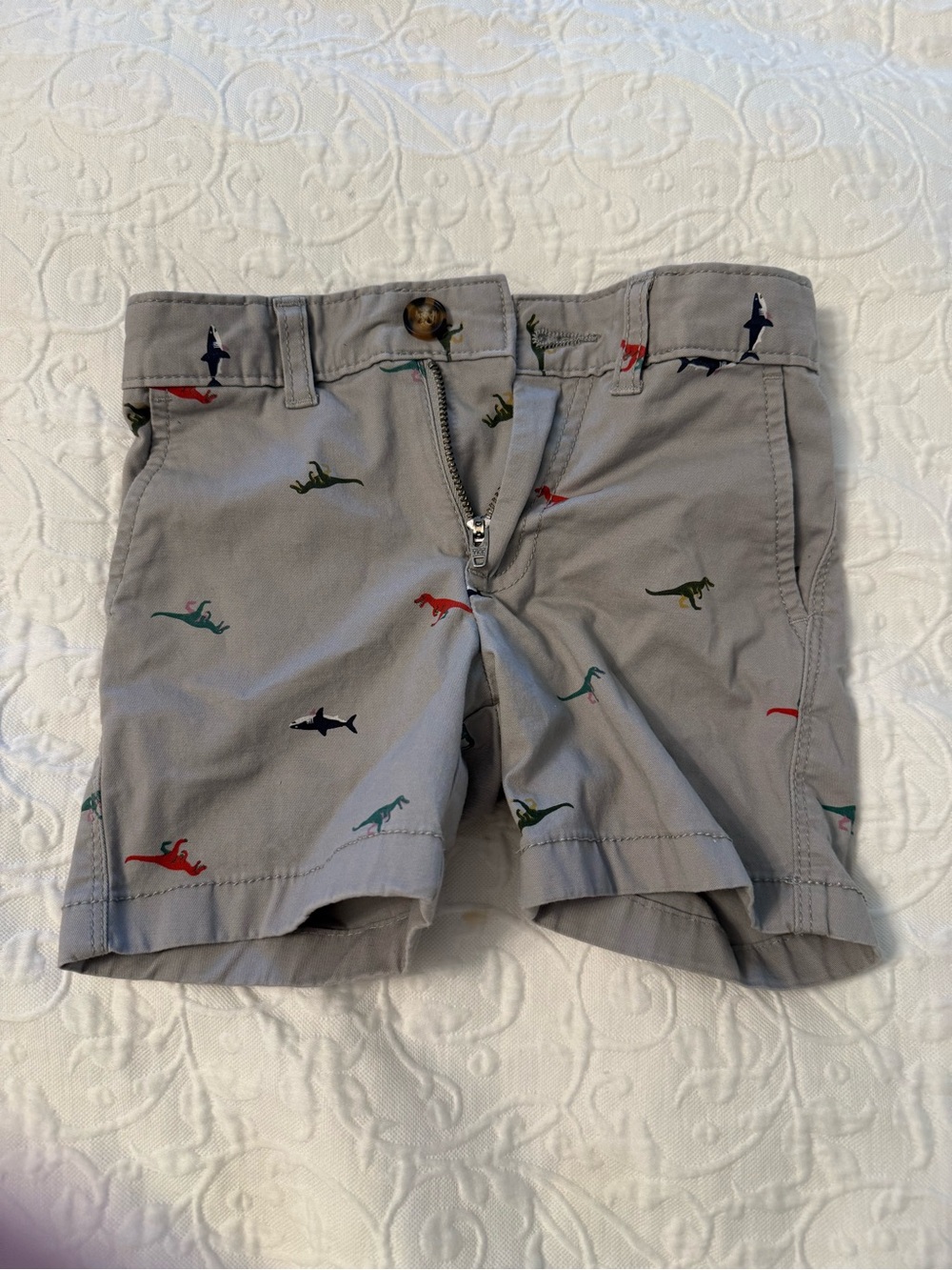 carters Gray Kids' Dino & Shark Print Shorts